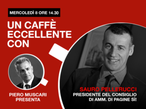 Sauro Pellerucci: un caffè eccellente. Live mercoledì 8 Aprile ore 14-30.