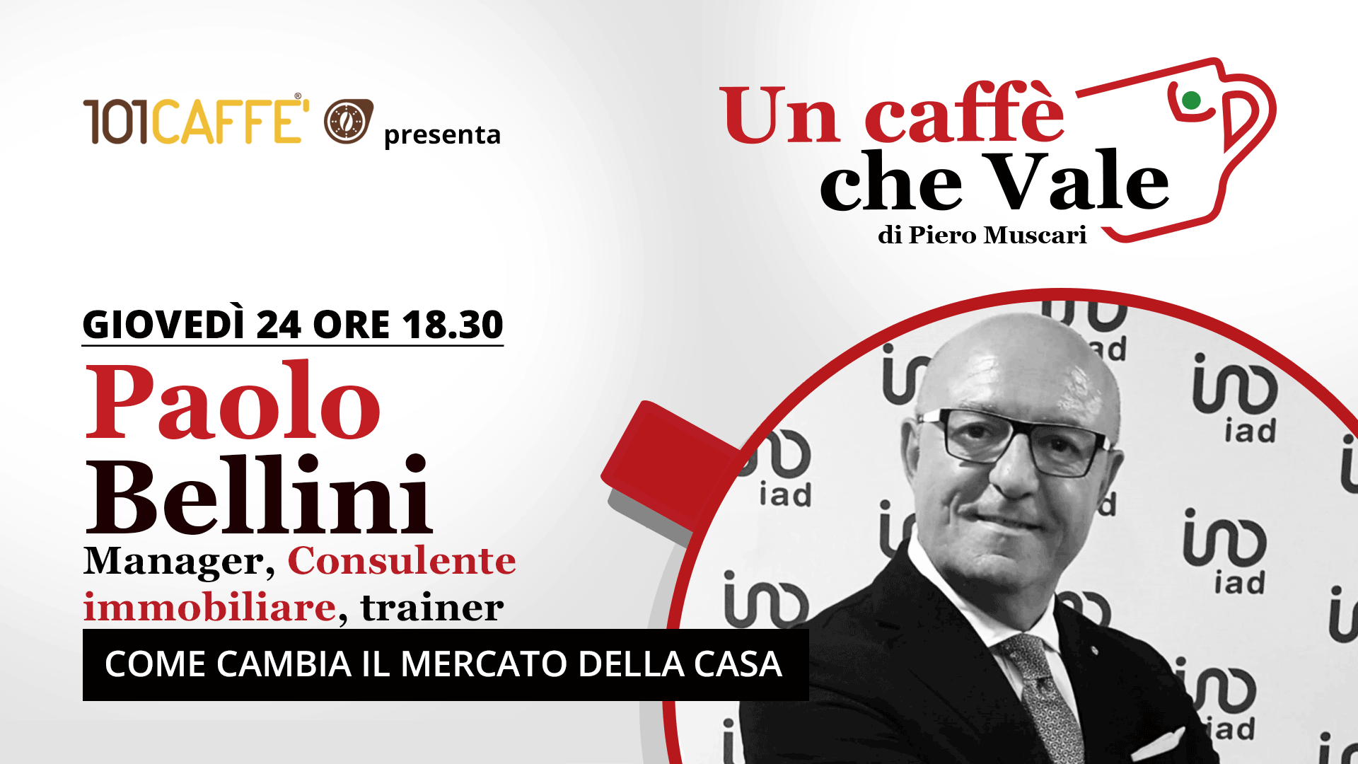 Paolo Bellini è l'ospite della puntata #uncaffechevale del 24 Settembre